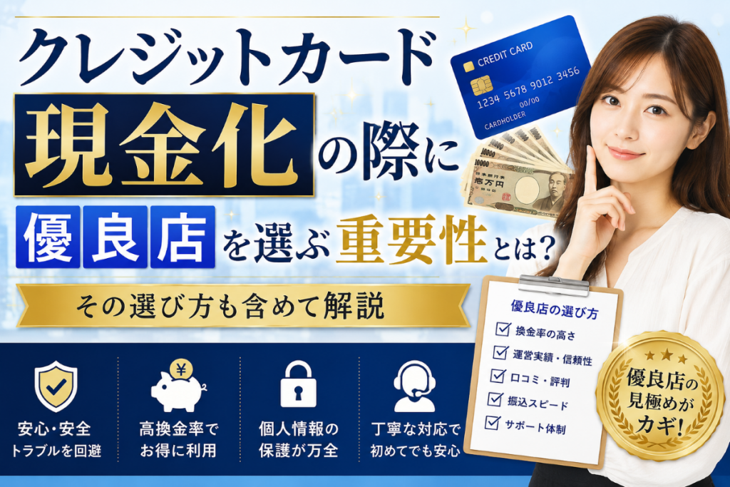 クレジットカード現金化の際に優良店を選ぶ重要性とは?その選び方も含めて解説
